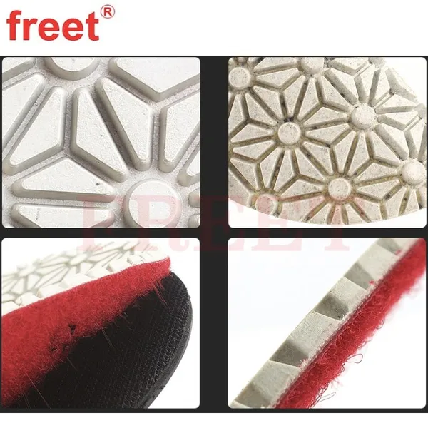 4-Inch Flexible Polishing Pads 3-Step Process for Stone Finishing photo-3