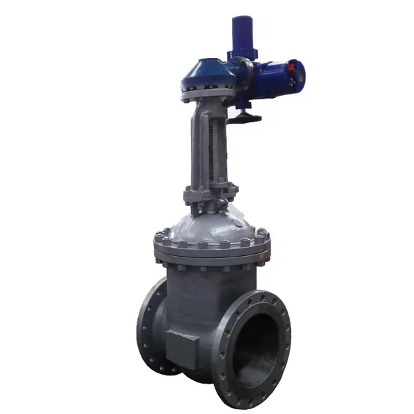 GOST Standard WCB Cast Carbon Steel 20# Rising Stem Electric Gate Valve Flange Pn25 Pn40 Pn64 Elastic Seat Gate Valve photo-4