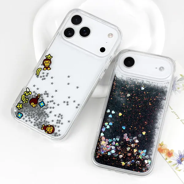Custom Phone Case for IPhone 13 14 15 16 17 Pro Max Liquid Quicksand Mobile Back Cover photo-4
