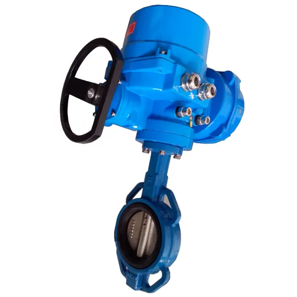 DN600 PN16 Wafer Butterfly Valve CF8M/CF8 Stainless Steel 304 Plate Disc Motorized Valve Electric Butterfly Valve photo-3