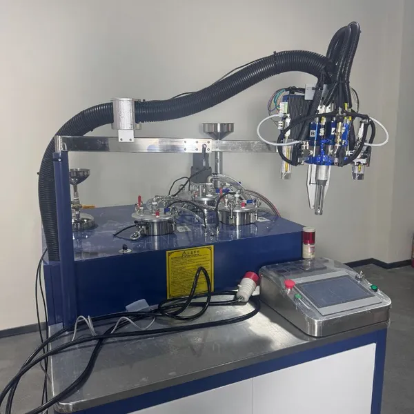 2-Part Epoxy Silicone Polyurethane Auto Glue Dispenser 3 Axis 2K AB Resin Machine China Manufacturing for Auto Potting photo-4