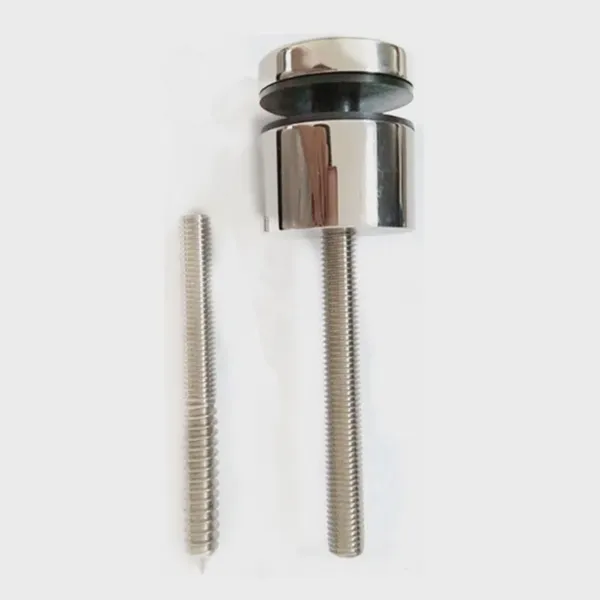 SS304 Stainless Steel Glass Railing Standoff 38mm Diameter Solid Type Satin Finish Heavy Duty photo-2
