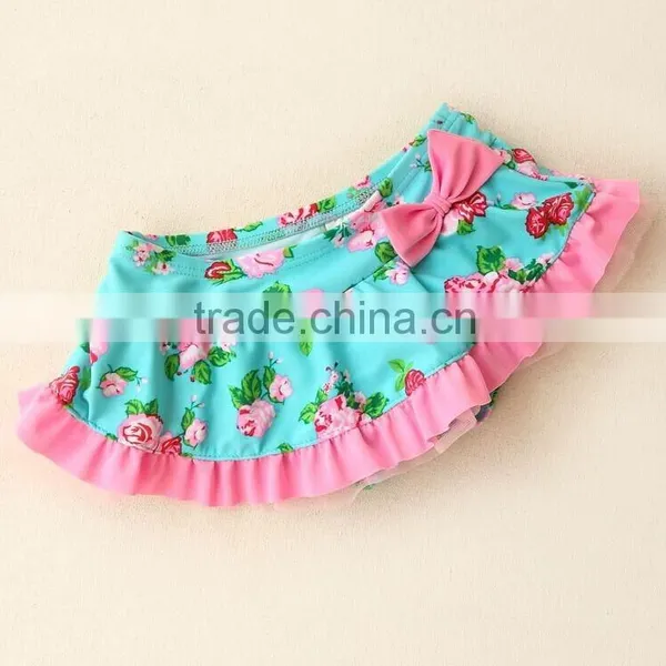 The New Item of Flowers Printed Baby Swimsuit With Laces Which is the Most Popular in 2015,girls Swimwear,kids Swimwears photo-3