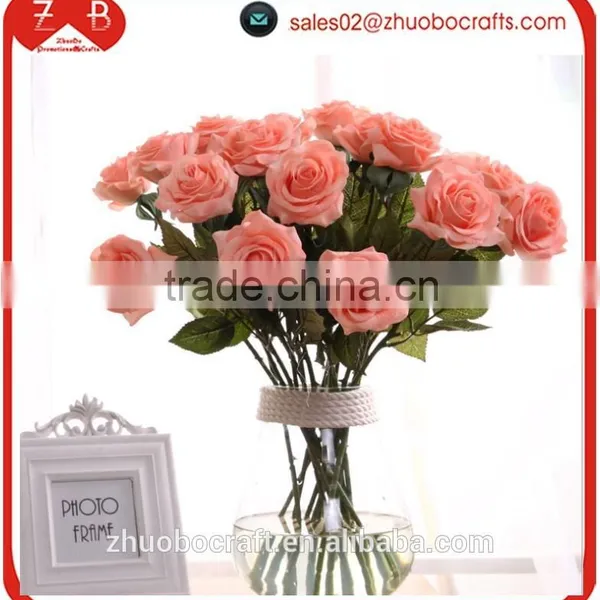 China Cheap Wholesale Resh Cut Flower Moisturizing Rose Artificial Flower,european Home Decor