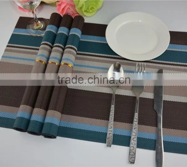Europe Fashion New Style Blue With Brown Strip Rainbow Placemat photo-3