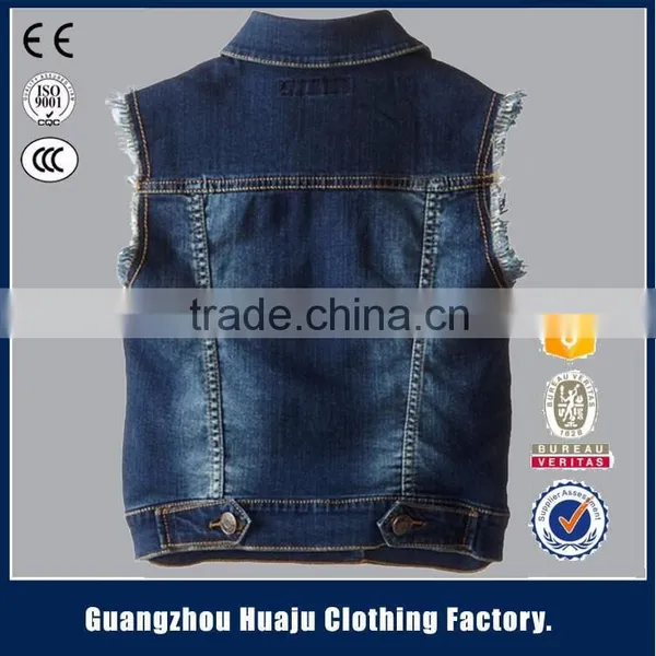 Hot Sell High Quality Fashion Young Men Casual Waistcoats Denim Vest For Men photo-4
