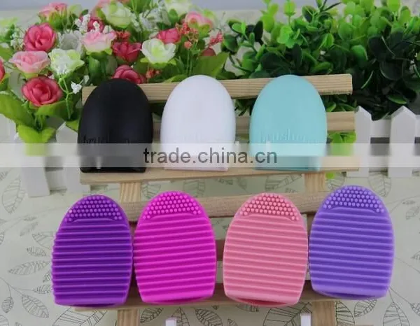 Brushegg Silicone Brush Cleaning Egg Brush Cleaning Egg Cosmetic Brush Cleanser Mack up Makeup Brush Cleaner Clean Tools photo-2