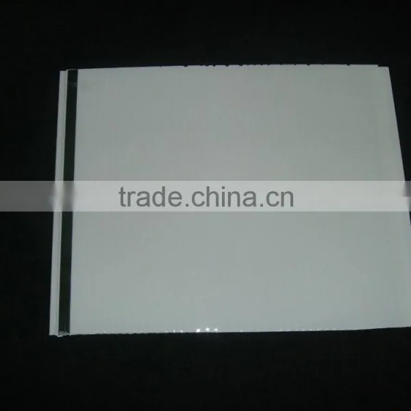 Flat Gold Line Silver Line Middle Groove Glossy White Pvc Ceiling Panel photo-4