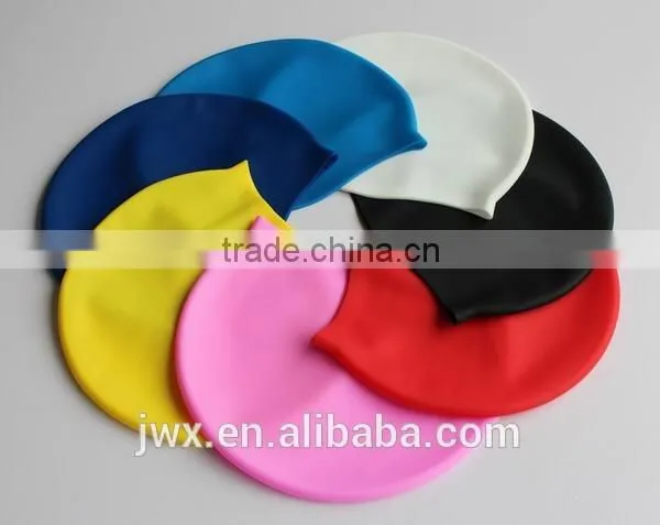 Red Silica Gel Swimming Cap Water-proof Swimming Pool Swimming Cap photo-5
