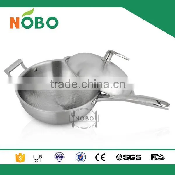 High Quality 3 Layers Stainless Steel 304 Non-stick Frying Pan With Lid Quality Choice photo-5