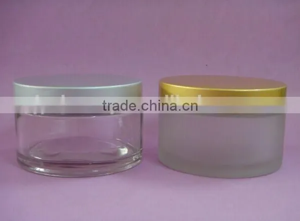 Frosted Cosmetic Cream Glass Jar