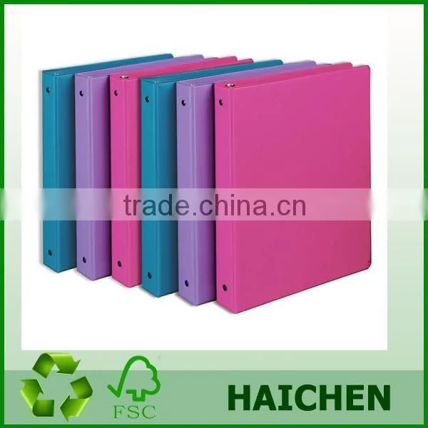 Ningbo Factory A4 PVC Ring Binder/ File Folder With Metal Clip