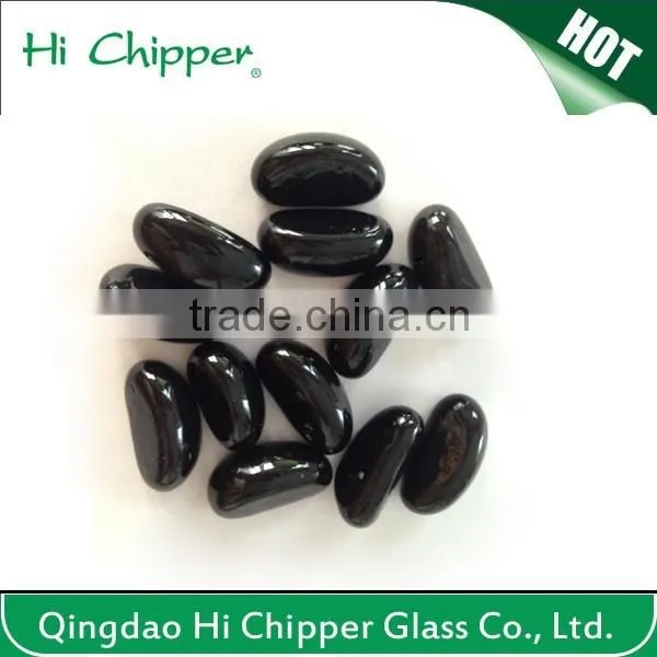 Ocean Blue Diamond Shape Decorative Glass Gem Stone for Fire Pit photo-3