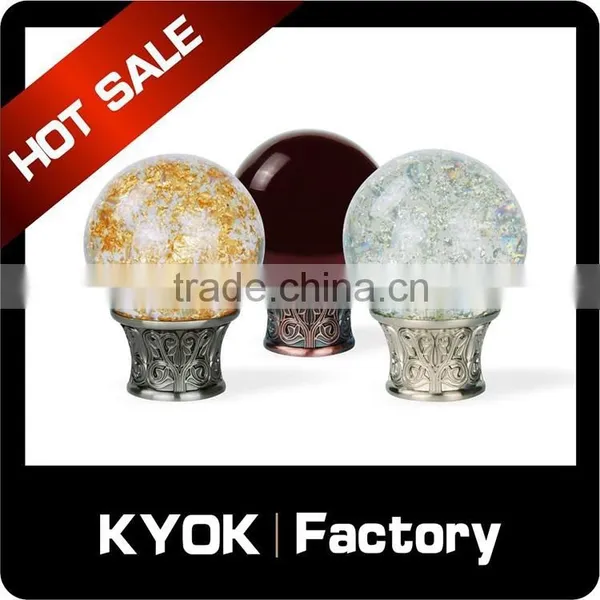 KYOK New Designs Double Curtain Rod Wholesale ,curtain Rods Finails ,crystal Glass Finials for Curtain Rods photo-4