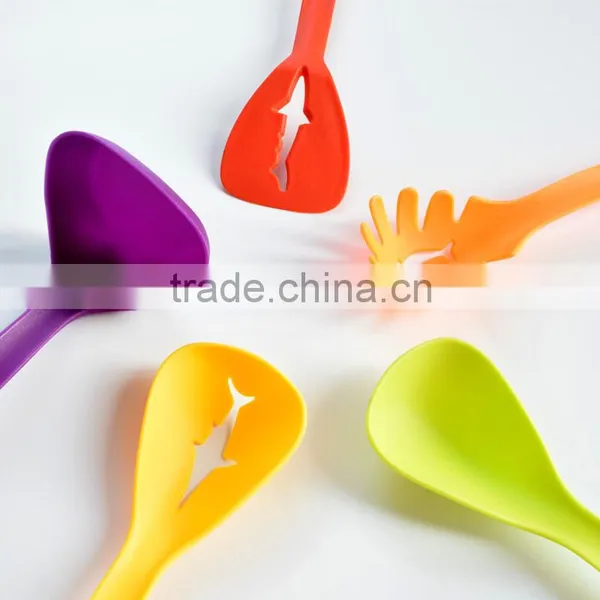 5 Pcs/set Non-stick Heat-resisting Nylon Cooking Tool Sets, Kitchen Utensil Set, Kitchenware Noodle Spoon Colander Scoop Ladle photo-2