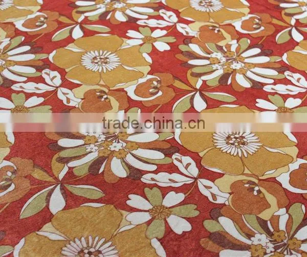 Flock Material Printed Flock Home Fabric