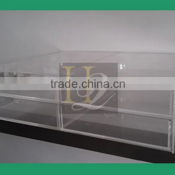 OEM Accpetable 4 Drawer Acrylic Clear Makeup Organizer Acrylic Cosmetic Display Box photo-2