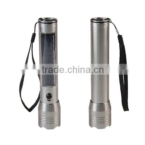 3W Aluminum Solar Charger LED Flashlight With USB Cord photo-5