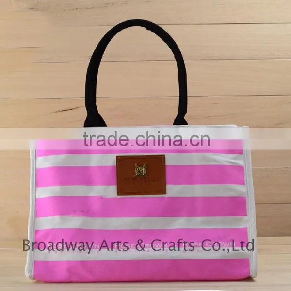 Top Quality Waxed Canvas Shoulder Tote Bag Leather Handle photo-6