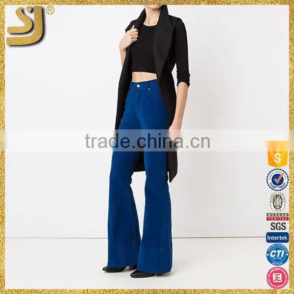 Newest Hot Sell Fashion OEM High Quality Flared Pants for Woman photo-2