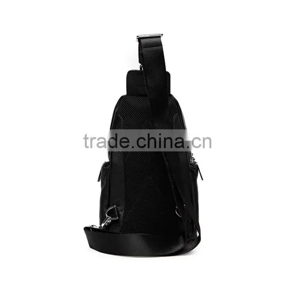 2016 Fashion Men Black Leather Single Strape Shoulder Bags Messenger Bags Dongguan photo-4
