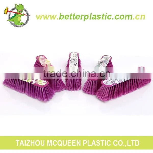 Factory Cheap Colored Broom Head Soft Cleaning Tool Vigour Green Plastic Sweeping Broom photo-3