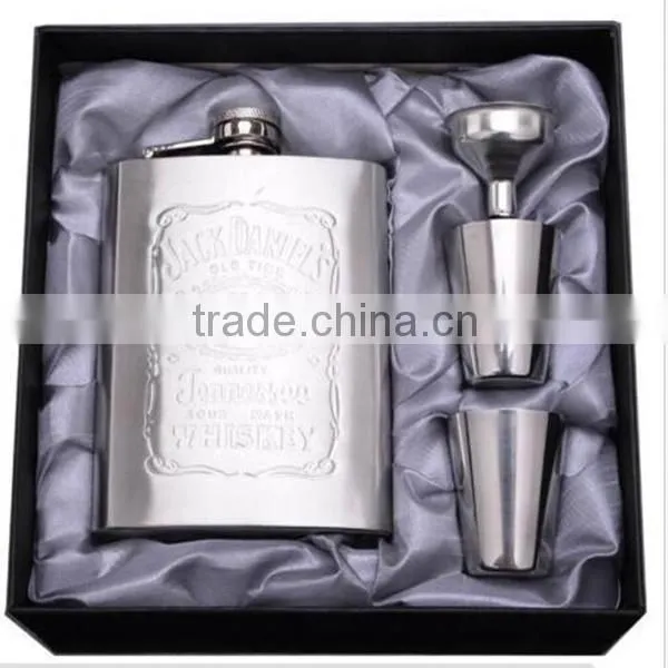 7 oz Hip Flask Stainless Steel Flagon Wine Pot Set Portable Bottle Funnel photo-2