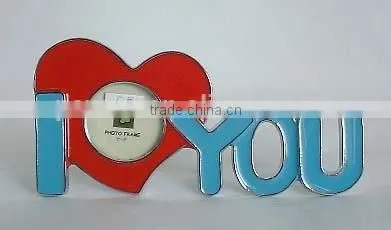 Lovely I LOVE YOU Metal Pewter Zinc Alloy Home Decorative Photo Frame photo-4