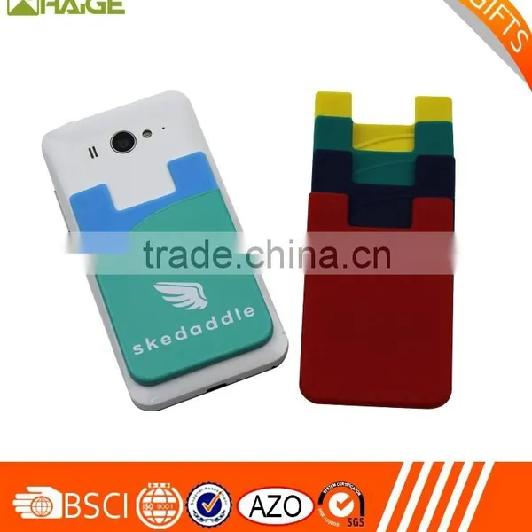 Silicone Adhesive Smart Phone Wallet, Card Holder Stick on Phone photo-2