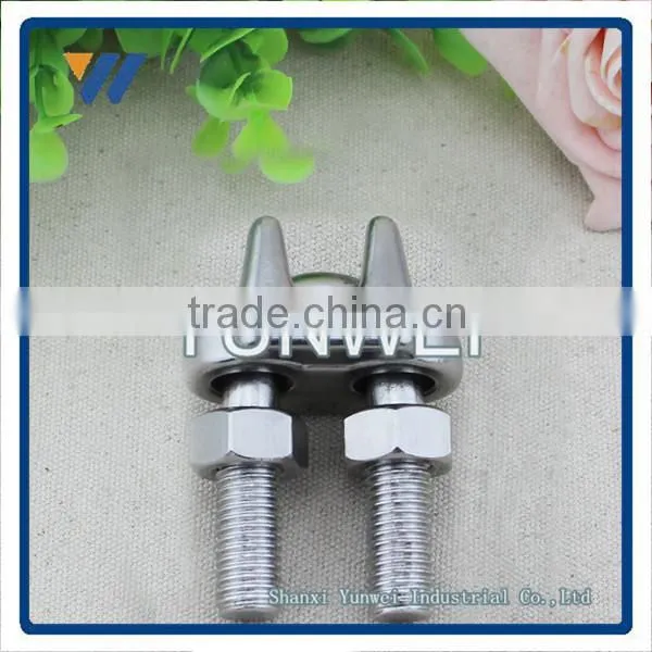 Silver Tone Metal Cable Clip Saddle Clamp 2 Pcs for 5/16" Drop Wire Clamp Clip DIN741 Malleable photo-2