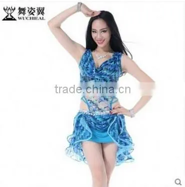 Wuchieal Belly Dance Costume for Performance, Ladies Sexy Leopard Dress photo-3