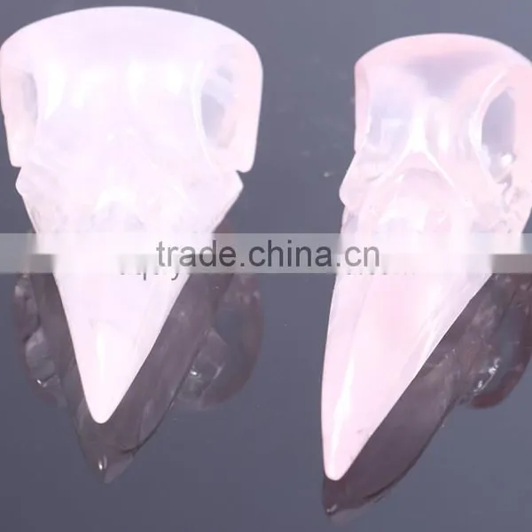 Rose Crystal Quartz Craft Animal Shape for Decoration