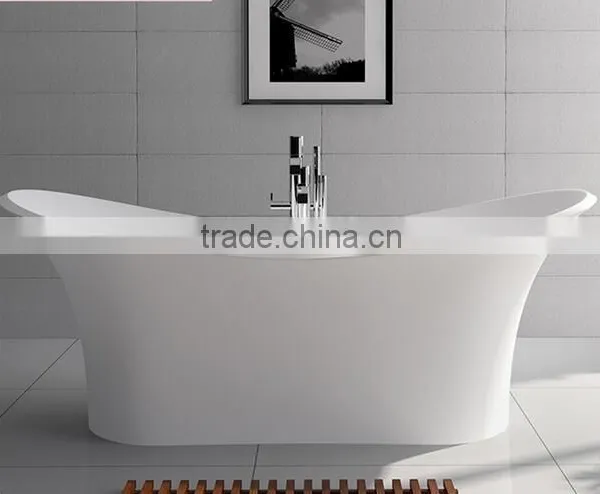 Italia Classic Design Natural Stone and Resin Stone Round Bathtub for Bathroom Furniture,freestanding Solid Surface Bathtub photo-6