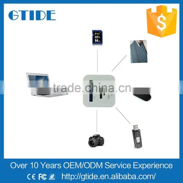 Gtide White Colourful Micro USB to Type C Adapter Multiport USB Type C for Camera, Computer, Mobile Phone, MP3 photo-5