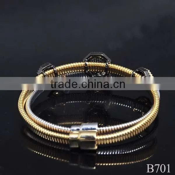 18K Gold Bracelet / Ruby & Emerald Spinel Mirco Pave Bracelet/925 Silver Sterling Bracelet photo-6