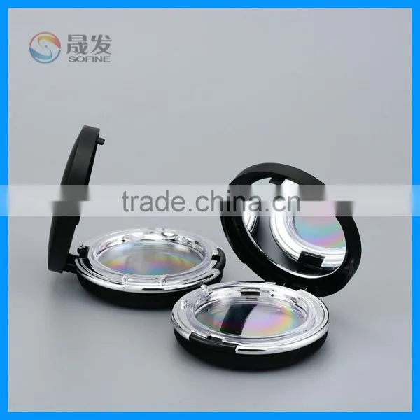Round Powder Compact With Mirror and Puff Plastic Container Manufacturers photo-2