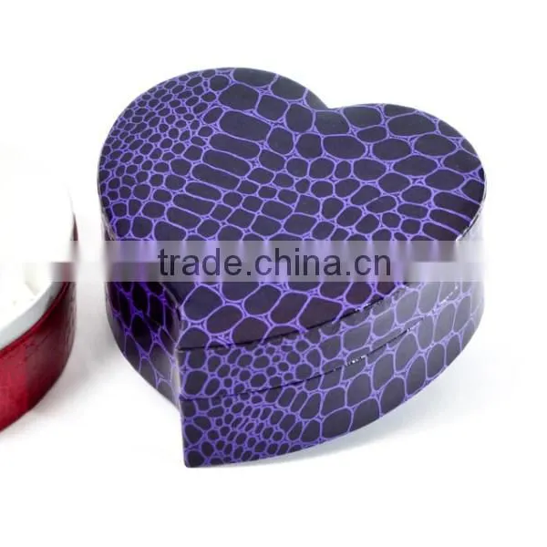 High Quality Heart Shape Paper Jewelry Gift Box With Velvet Pad photo-2