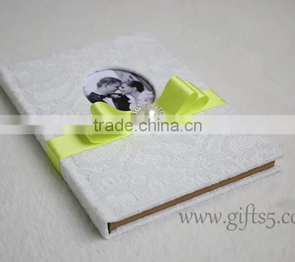 Unique Design Wedding Record Memories Guest Book With Photo Frame You Can Put Photo in the Cover photo-4