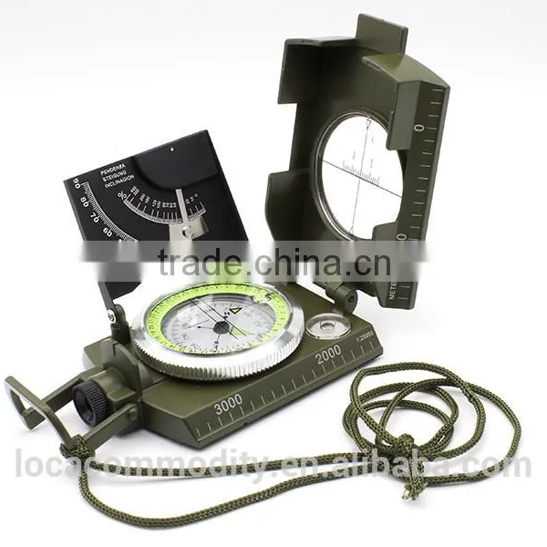 US Army Military Lensatic Sighting Compass With Gradienter and Clinometer