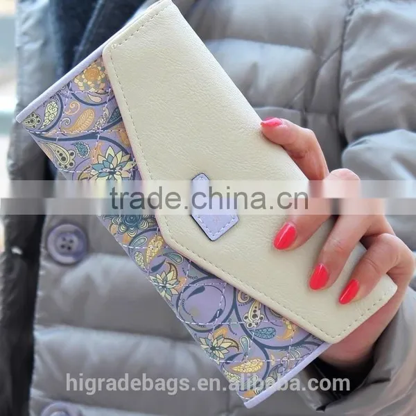 New Fashion Flower Women Wallet 5 Colors Floral Wallet Long Popular Portable Purse Delicate Casual Lady Cash Purse Wallets photo-4