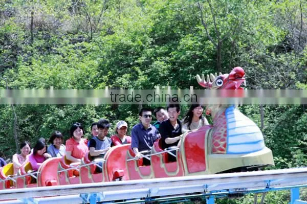 Kids Thrilling Amusement Rides Mini Roller Coaster Sliding Dragon , Sliding Dragon Rides on Track photo-6