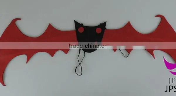 Black and Red Bat Wing Halloween Party Demon Wings photo-2
