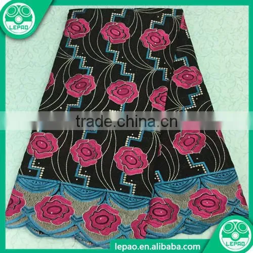 African Embroidery Women's Cotton Damask Bazin Riche Ghalila for Georges Kaftan Lady Dress Fabric photo-2