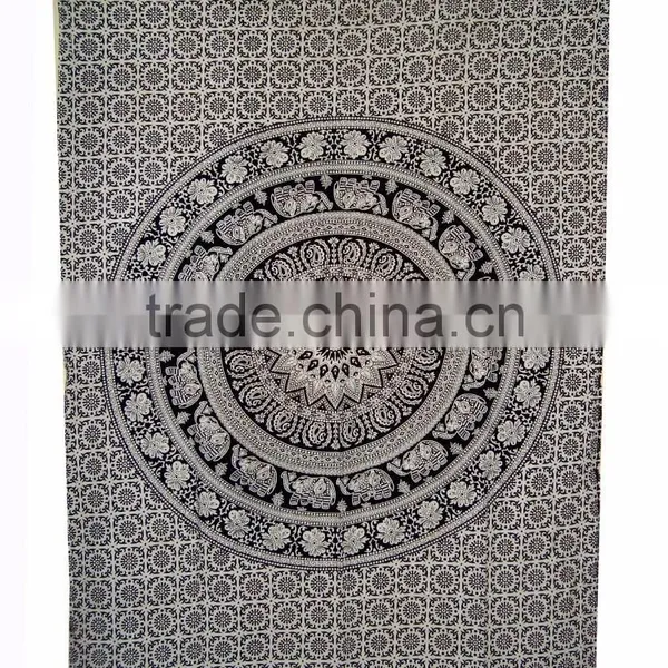 Tapestry Twin Bedspread Cotton Printed Single Dorm Bed Cover Manufacturing Tapestries Indian Exporter Rich Art And Craft photo-4