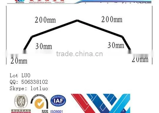Color Steel Roof Sheets Ridge / Colour Painted Steel Sheet Roof Ridge Capping/coloured Steel and Galvanized Steel Roof Ridges photo-5