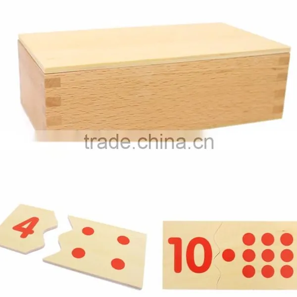 Wooden Dominos Baby Early Childhood Education Montessori Number and Counter Match-up Puzzle photo-4