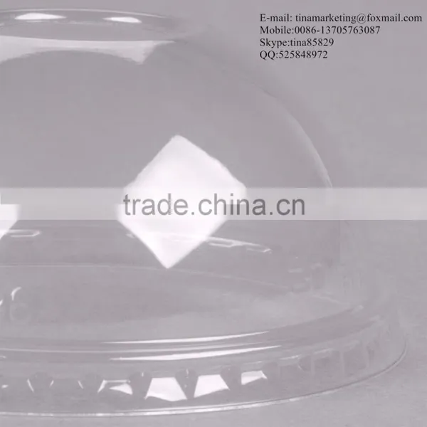 Custom Disposable PS Plastic Clear Dome Lid With Hole for Clod Drink Cup photo-6