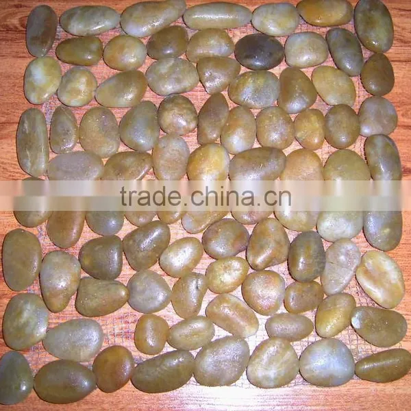 Natural Mixed Color Flat Pebble Stone photo-3