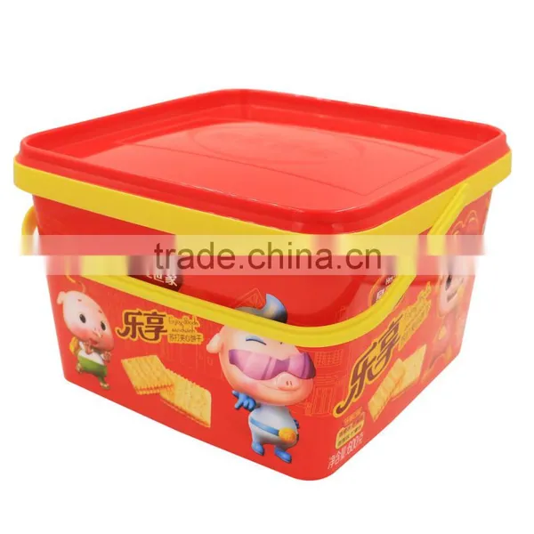 2.5L In Mold Labeling for Plastic Biscuit Box,PP Biscuit Tub,Square Biscuit Containers. photo-4