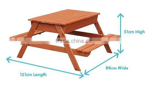 Large Outdoor Wooden Sandpit With Lid photo-6